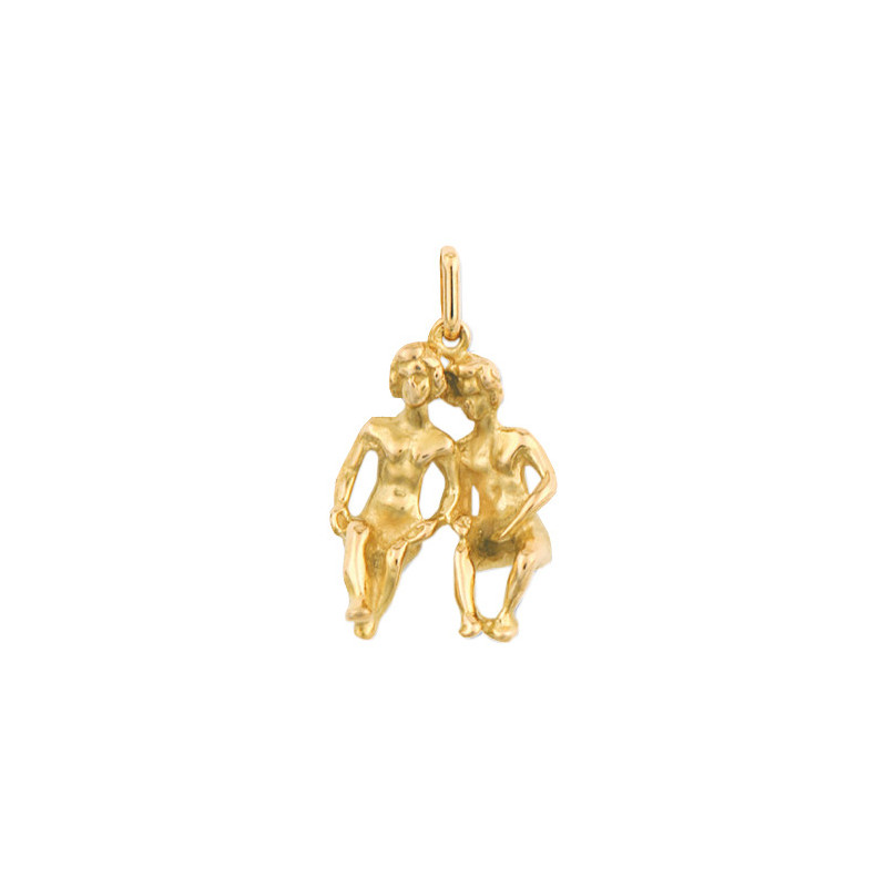 Pendentif gémeaux – Or 9 carats jaune ou gris- Bijouterie La Petite Française