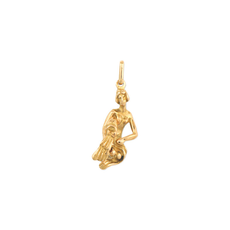 Pendentif verseau – Or 9 carats jaune ou gris- Bijouterie La Petite Française