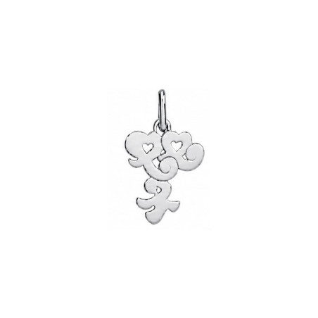 Pendentif idéogramme chinois gémeaux - Argent - Bijouterie La Petite Française 