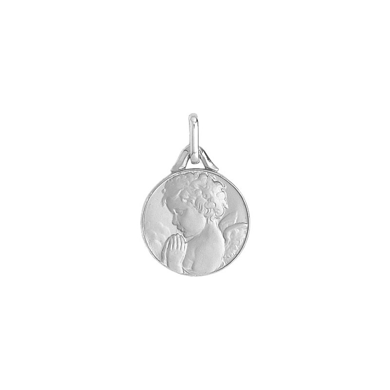 Médaille ange en prière - 15 mm - - Argent – Artisanat Français depuis 1954 
