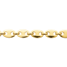 Bracelet maille grains de café acier 9 MM jaune - 21 cm  - Bijouterie La Petite Française