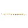 Bracelet maille grains de café acier 9 MM jaune - 21 cm  - Bijouterie La Petite Française