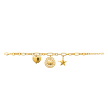 Bracelet charm's Céleste  acier jaune  - Bijouterie La Petite Française