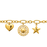 Bracelet charm's Céleste  acier jaune  - Bijouterie La Petite Française