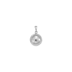 Pendentif ballon de footbal argent - largeur 1 MM - Atelier 1924 - Patrimoine Vivant Français - Bijouterie La Petite Française