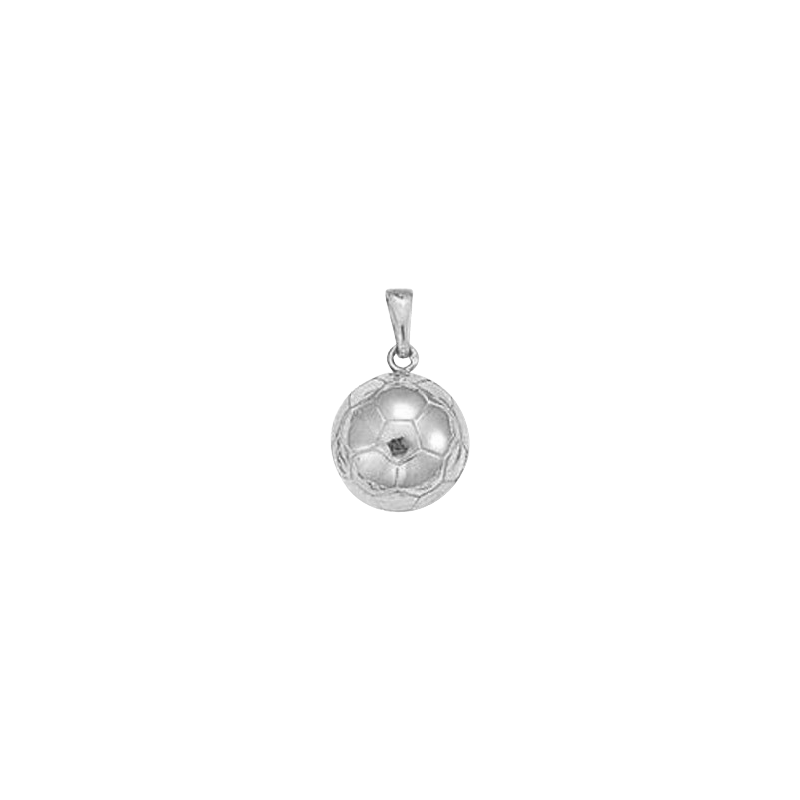 Pendentif ballon de footbal argent - largeur 1 MM - Atelier 1924 - Patrimoine Vivant Français - Bijouterie La Petite Française