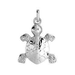 Pendentif tortue terreste  – Or 18 carats jaune ou gris – Artisanat français depuis 1954 