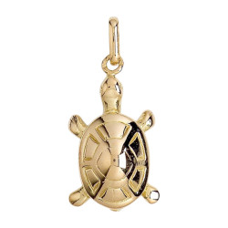 Pendentif tortue terreste  – Or 18 carats jaune ou gris – Artisanat français depuis 1954 