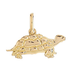  Pendentif tortue terreste  – Or 9 carats jaune ou gris – Artisanat français depuis 1954 