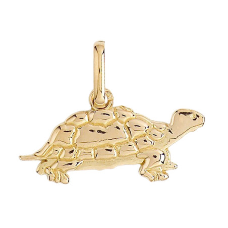  Pendentif tortue terreste  – Or 9 carats jaune ou gris – Artisanat français depuis 1954 