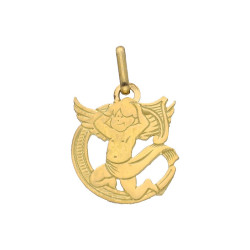 Pendentif ange lettre C  – Or 9 carats jaune ou gris – Artisanat français depuis 1954 