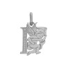 Pendentif ange lettre F  – Or 9 carats jaune ou gris – Artisanat français depuis 1954 