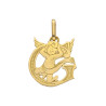 Pendentif ange lettre G  – Or 9 carats jaune ou gris – Artisanat français depuis 1954 