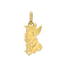 Pendentif ange lettre I  – Or 9 carats jaune ou gris – Artisanat français depuis 1954 