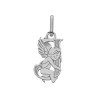 Pendentif ange lettre J  – Or 9 carats jaune ou gris – Artisanat français depuis 1954 