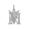 Pendentif ange lettre M  – Or 9 carats jaune ou gris – Artisanat français depuis 1954 