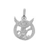 Pendentif ange lettre O  – Or 9 carats jaune ou gris – Artisanat français depuis 1954 