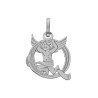 Pendentif ange lettre Q  – Or 9 carats jaune ou gris – Artisanat français depuis 1954 