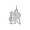 Pendentif ange lettre R  – Or 9 carats jaune ou gris – Artisanat français depuis 1954 