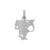 Pendentif ange lettre T  – Or 9 carats jaune ou gris – Artisanat français depuis 1954 