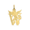 Pendentif ange lettre W  – Or 9 carats jaune ou gris – Artisanat français depuis 1954 