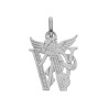Pendentif ange lettre W  – Or 9 carats jaune ou gris – Artisanat français depuis 1954 