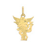 Pendentif ange lettre Y  – Or 9 carats jaune ou gris – Artisanat français depuis 1954 