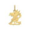 Pendentif ange lettre Z  – Or 9 carats jaune ou gris – Artisanat français depuis 1954 