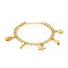 Bracelet charm's Marina acier doré  - Bijouterie La Petite Française