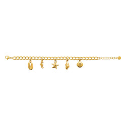Bracelet charm's Marina acier doré  - Bijouterie La Petite Française