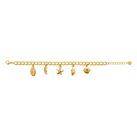 Bracelet charm's Marina acier doré  - Bijouterie La Petite Française