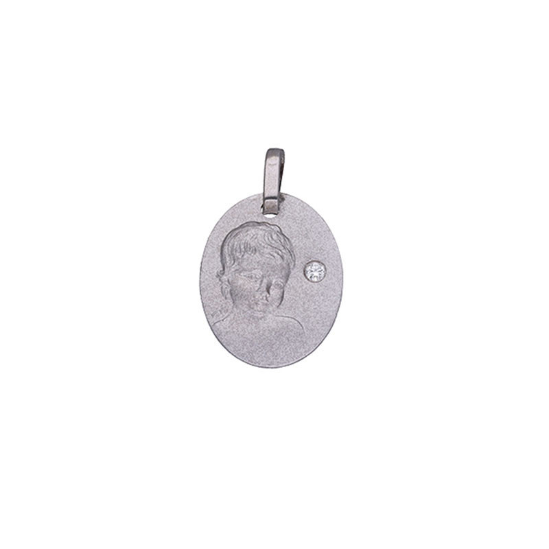 Médaille enfant - Argent  et diamant – Artisanat Français depuis 1954  - Bijouterie La Petite Française