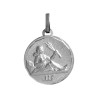 Pendentif vierge rond lapidé - Argent – Artisanat Français depuis 1954 