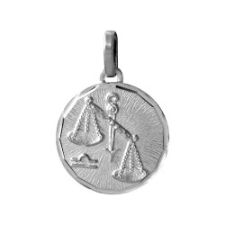  Pendentif balance rond lapidé - Argent – Artisanat Français depuis 1954 