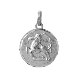  Pendentif sagittaire rond lapidé - Argent – Artisanat Français depuis 1954 