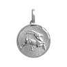  Pendentif capricorne rond lapidé - Argent – Artisanat Français depuis 1954 