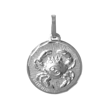  Pendentif cancer rond lapidé - Argent – Artisanat Français depuis 1954 