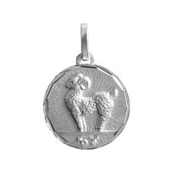  Pendentif bélier rond lapidé en - Argent – Artisanat Français depuis 1954 