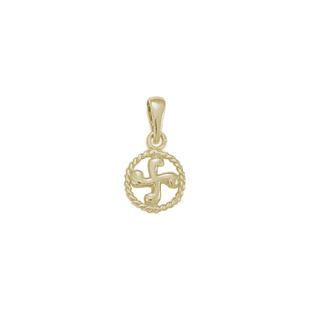 Croix Basque cercle PM argent - La Petite Française
