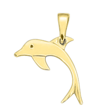 Pendentif dauphin – Or 18 carats jaune, gris ou rose – Atelier 1924 - Patrimoine Vivant Français