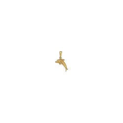 Pendentif dauphin – Or 14 carats jaune ou gris – Atelier 1924 - Patrimoine Vivant Français Couleur Or:Jaune