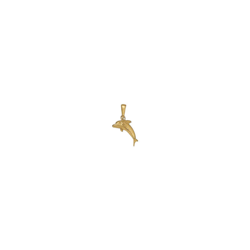 Pendentif dauphin plaqué Or - Jaune ou rose - Atelier 1924 - Patrimoine Vivant Français Couleur Or:Jaune