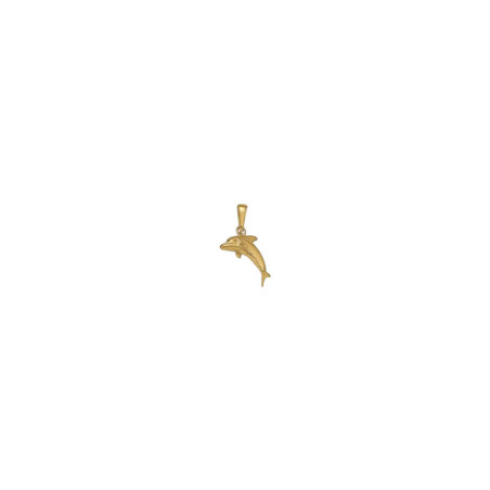 Pendentif dauphin plaqué Or - Jaune ou rose - Atelier 1924 - Patrimoine Vivant Français Couleur Or:Jaune