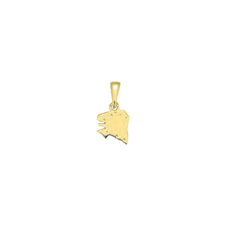 Pendentif carte Bretagne historique   – Or 18 carats jaune, gris ou rose – Atelier 1924 - Patrimoine Vivant Français  - 18 MM 