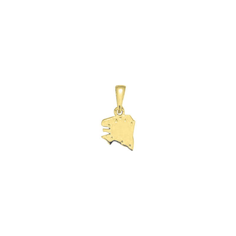 Pendentif carte Bretagne historique- Plaqué Or - jaune ou rose - Atelier 1924 - Patrimoine Vivant Français Couleur Or:Jaune