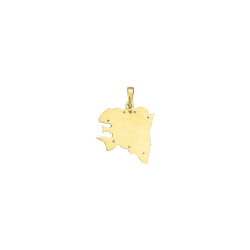 Pendentif carte Bretagne historique   – Or 18 carats jaune, gris ou rose – Atelier 1924 - Patrimoine Vivant Français  - 29 MM 