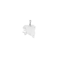 Pendentif carte Bretagne historique argent  - Atelier 1924 - Patrimoine Vivant Français 