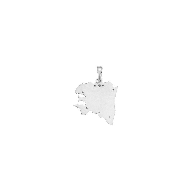 Pendentif carte Bretagne historique argent  - Atelier 1924 - Patrimoine Vivant Français 