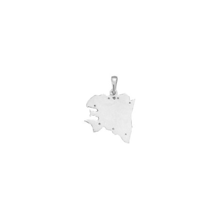 Pendentif carte Bretagne historique argent  - Atelier 1924 - Patrimoine Vivant Français 
