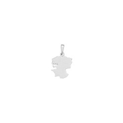 Pendentif carte Finistère - Argent - Atelier 1924 - Patrimoine Vivant Français 